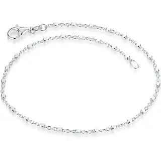 Materia Feine Armkette Damen Silber 925 - Würfel Kette filigran mit Karabinerverschluss SA-119-21 cm