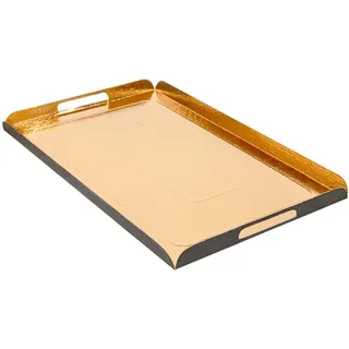 Tabletts Mit Henkeln 28X42 Cm Gold/Schwarz Karton - 25 Un.