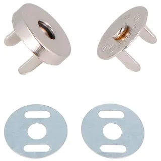 VELOX Runder Magnetverschluss, Eisen, Nickel, 14 mm, 5 Stück