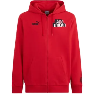 AC Milan Unisex Felpa Con Cappuccio Culture Sweatshirt aus Baumwolle, Erwachsene, Herren oder Damen, rot, M