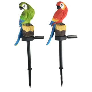 OSALADI Vogelverzierung 2 Stücke Papagei Gartenstecker Solarleuchte Vogel Figur Gartenbeleuchtung Solarstecker Wegbeleuchtung Garten Lampe Dekolampe für Terrasse Villa Rasen Gehwege Bäume