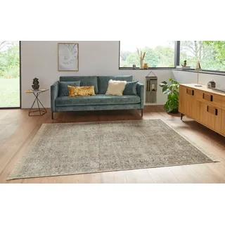 HANSE HOME Teppich »Orient Vintage Medaillon« rechteckig 5 mm Höhe Orientalisch mit Fransen, Orient, Wohnzimmer, Schlafzimmer, Esszimmer, grün