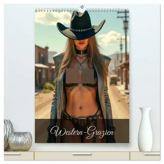 Western-Grazien (hochwertiger Premium Wandkalender 2026 DIN A2 hoch), Kunstdruck in Hochglanz: Wilde Schönheiten des Westens (CALVENDO Erotik)