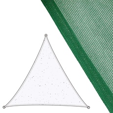LOLAhome Sonnensegel, dreieckig, grün, aus Faser, für Garten, 3,5 m