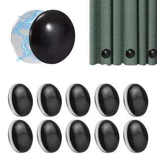 10 Stück Duschvorhanggewichte Duschvorhang Mit Magnet Magnetisch Für Vorhänge Magnet Vorhang Runde Magnetische,Duschvorhang Gewichte Befestigung Schwarze