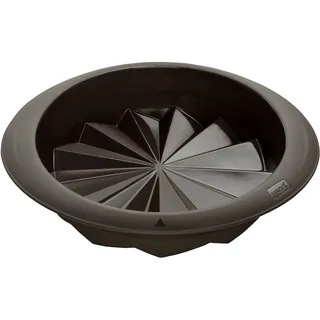 Lurch 85032 FlexiForm Fancy Cake/runde Backform Ø 24 cm aus 100% BPA-freiem Platin Silikon, braun, 32 x 29 x 6.8 cm