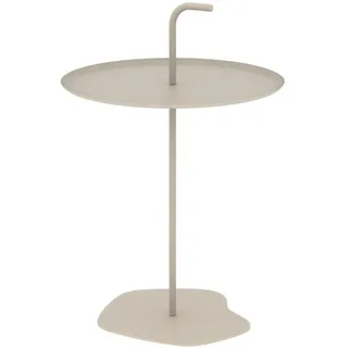 casa.pro Balkontisch Calimera , Champagner , Metall , Rund , 38x56.5x38 cm , Gartenmöbel, Gartentische, Balkontische