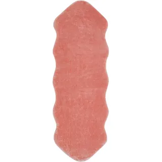 Andiamo Lamm Fellimitat Fellteppich 55 x 160 cm Rosa