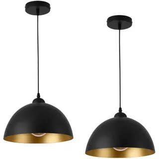 lux.pro Hängeleuchte Toulon E27 Metall Schwarz/Gold
