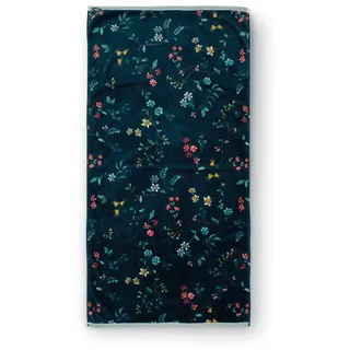Pip Studio Duschtuch Les Fleurs | dunkelblau - 70 x 140