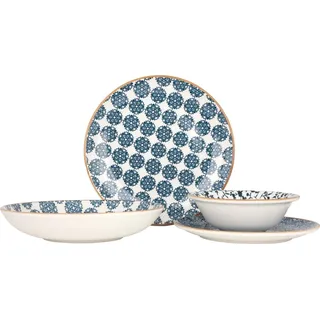 Bonna Geschirrset - Calif - 24 teilig - 6 Personen - Porzellan - Bunt