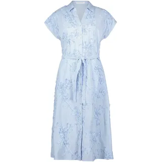 Sommerkleid BETTY & CO "Sommerkleid mit Stickerei", Damen, Gr. 36, EURO, blau (weiß, hellblau), Obermaterial: 76% Baumwolle CO. 24% Polyester PES., Kleider Sommerkleid