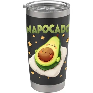Napocado Pyjama Schlafmütze Langschläfer Morgenmuffel Doppelwandiger Edelstahl-Thermobecher