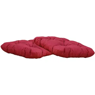 Chicreat Set mit 2 Sitzkissen 50 x 50 x 8 cm, Rot