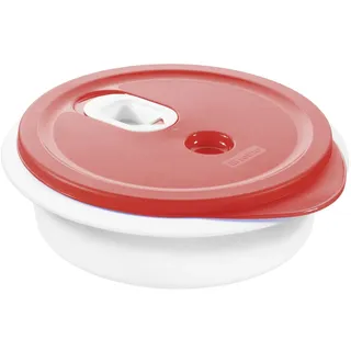Rotho Mikrowellengeschirr "Micro Clever" - tiefer Teller mit Deckel - auslaufsicher, geeignet für flüssige Speisen wie Suppe / Soßen, 1 L Inhalt - spülmaschinenfest - BPA-frei
