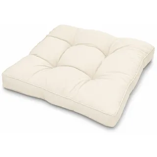 Beautissu Lounge Kissen Outdoor Beige XLuna, 70x70cm - Naturbelassen