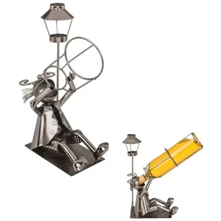 Avilia Weinregal für Wein und Spirituosen für die Küche mit Trinker-Design – Flaschenhalter in Form eines Trinkers, ideal zum Dekorieren der Küche, aus Metall, 22 x 15 cm