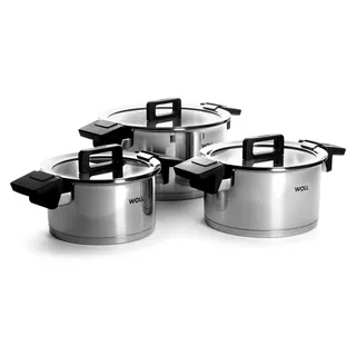 Woll Concept 6tlg., Topf-Set, Induktiv - Geeignet für alle Herdarten, Edelstahl, - Silber