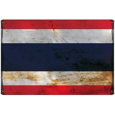 Blechschild Wandschild 20x30 cm Thailand Fahne Flagge