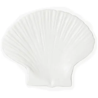 ByON Plate Shell S Dekoschale aus Steingut hergestellt, in der Farbe: Weiß, Maße: 16 x 1,5 cm, 5228620802