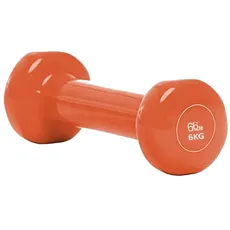 66fit Hanteln 0,5 kg – 7 kg (6 kg – orange), zum Gewichtheben, Kraftaufbau, Heimtraining