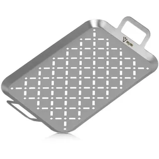 BBQ-Toro Grillschale 44 x 26 cm Edelstahl Silber