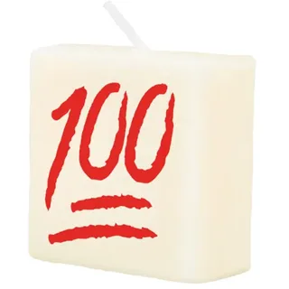 PD-Party 7040050 Geburtstag dekorative Wachs Nummer Kerze | Wax Candle - 100, Cremefarben/Schwarz, 4cm Länge x 4cm Breite x 2cm Höhe