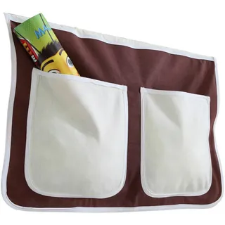 Mid.you Betttasche , Braun, Beige , Textil , Uni , 2 Fächer , 56x32x2 cm , Babymöbel & Kindermöbel, Kinderzimmer & Jugendzimmer, Kinderbettzubehör