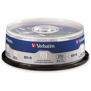 Verbatim M-Disc BD-R 25GB 4x Spindel (25 x), Optischer Datenträger