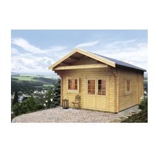 WOLFF FINNHAUS Gartenhaus »Göteborg«, Holz, BxHxT: 464 x 345 x 691 cm (Außenmaße inkl. Dachüberstand) - beige