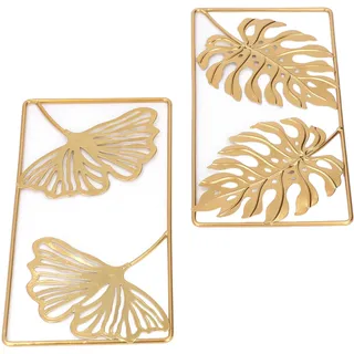 Ginkgo Blatt Wanddekoration,Gold Wanddekoration,Ginkgo Blätter Wanddekoration,Gold Metall Wanddekoration,Gold Blatt Wanddekoration,Wand hängende Dekoration - Gold