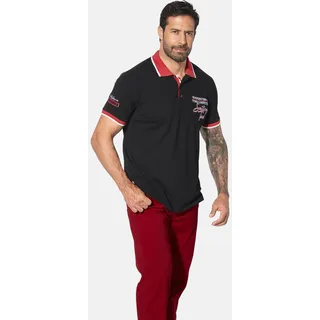 Poloshirt JAN VANDERSTORM "Poloshirt IWAR", Herren, Gr. 4XL, schwarz, Obermaterial: 100% Baumwolle CO., comfort fit normal, ohne Ausschnitt, Shirts Poloshirt
