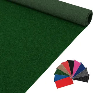 ANRO Teppich Läufer Messeteppich Meterware Grün 1000x140 cm | Zuschneidbar als Meterware · Strapazierfähig · Zuschneiden · Eventteppich
