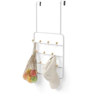Umbra Wandgarderobe Estique 14 Haken Weiß / Buche