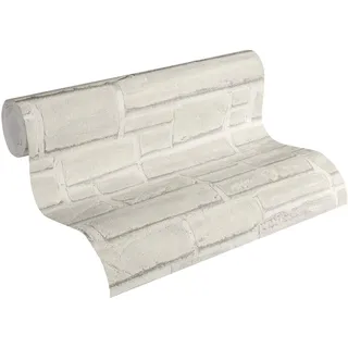 ascreation A.S. Création Vliestapete Best of Wood`n Stone 2nd Edition Tapete in Stein Optik fotorealistische Steintapete Naturstein 10,05 m x 0,53 m grau FSC®