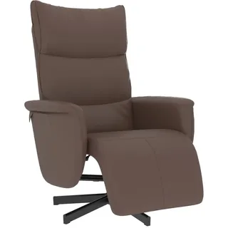 Relaxsessel mit Fußteil Braun Kunstleder - Braun