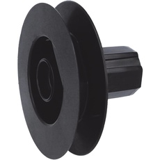 Amig - Schwarze Gurtscheibe aus Nylon für Rollladen-Wellenlager | Für 18-mm-Gurtbänder, 42-mm-Rohre und Stirnwände aus Aluminium | Durchmesser 120 mm