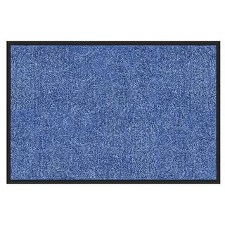 Schmutzfangmatte , Blau , Textil , Uni , rechteckig , 60x90 cm , Made in EU, Oeko-Tex® Standard 100 , rutschfest, schmutzabweisend, für Fußbodenheizung geeignet, schützt den Fußboden, pflegeleicht , Teppiche und Böden, Schmutzfangmatten, Schmutzfangmatten