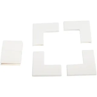 NeatiEase Fliegengitter Fenster Magnet-Zubehör, 4 Fenster-Ecken, 2 Fenster-Clips (Weiß)