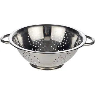 Küchensieb Abtropfsieb Edelstahl Salat Nudel Seiher Sieb 24cm massiv für Salat Nudeln und mehr (1 Stück 24cm)