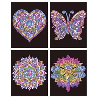 Diamond Dotz DOTZIES 2594438 Original 5D Diamond Painting Set Neon Mandalas