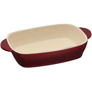 RESTO Kitchenware Auflaufform »Fornax Backform Lasagneform Ofenform Spülmaschinengeeignet«, Keramik, (1 St.), Rechteckig aus Keramik, rot, in 2 Größen, für Brot, Lasagne, Brownie, rot