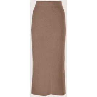 MADELEINE Midirock »Strickrock Eleganter Rock mit Schlitz«, weiß