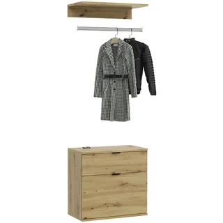 xonox home MID.YOU Garderobe Projekt X 2-teilig ca.60x61x34cm Eichefarben