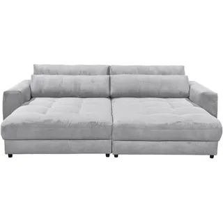 MID.YOU Big-Sofa Polyester 2-Sitzer Hellgrau