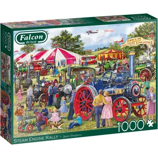 Jan van Haasteren Jumbo Spiele Falcon Steam Engine Rally 1000 Teile - Puzzle für Erwachsene
