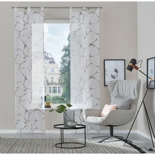 my home Schiebegardine »Fulda« Schlaufen 2 Stk. tlg. Inkl. Beschwerungsstangen, grau