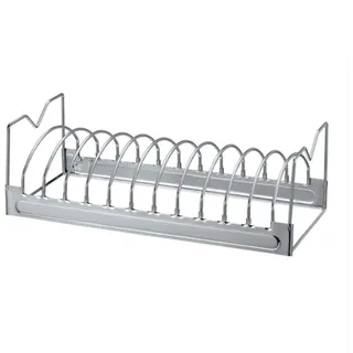 tepro Rippchen-Halter und Bratenkorb, beidseitig verwendbar, verchromt, für bis zu 11 Rippchen oder Braten, Grillzubehör für Gasgrill, Holzkohlegrill und BBQ, ca. 38 x 16,5 x 12 cm