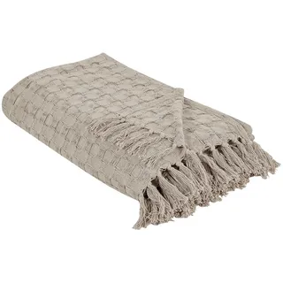 Beliani Tagesdecke Grau 220 x 240 cm Bere , Textil , 220x240 cm , Heimtextilien, Bettwäsche & Leintücher, Tagesdecken