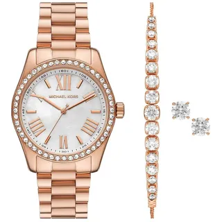 Michael Kors Lexington Watch für Damen, 38 mm Quarz-Dreizeigerwerk mit Edelstahl- oder Lederarmband